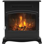 BeModern 19364 Elstow Log Effect Electric Fire with Remote Control Black