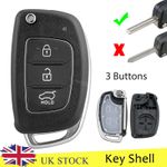 Replacement Remote Flip Key Fob Case For Hyundai I10 I20 I40 IX35 Santa 3 Button