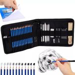 33Pcs Professional Artist Pencils Kit Drawing Sketching Art Set For Adult Kids