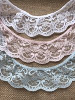 Frilled Gathered Lace  Quality Nottingham 6.5 cm/2.5"  WHITE IVORY PINK BLACK +