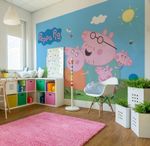 Toddler bedroom wallpaper 252 cm x 182 cm (99" x 72") Peppa Pig photo wall mural