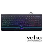 ALPHA BRAVO BY VEHO GK-1 USB GAMING KEYBOARD BACKLIT KEYS UK LAYOUT VAB-201-GK1