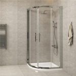 Quadrant Shower Enclosure Sliding Walk in Corner Cubicle Screen Door 6mm Glass