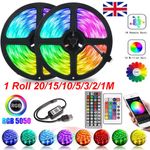20M 5050RGB LED STRIP LIGHTS COLOUR CHANGING TAPE UNDER CABINET KITCHEN LIGHTING