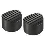 2Pcs 76mm ID Rubber Telescopic Ladder Non-Slip Feet Mat Pad Cover Cushion Black