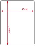 Thermal  58 x 75 labels coated FREEZER - 20 rolls x 500 £68 inc vat
