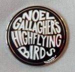 Noel Gallagher's High Flying Birds 'logo' enamel badge. Oasis,Pretty Green,Mod.