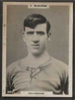 PINNACE FOOTBALL (LF SIZE PHOTO BACK RARE!)-#0307- GILLINGHAM - J. MCALPINE