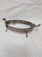 Antique Victorian Egyptian Revival Silver Plate Bride Basket Frame Stand Sphinx