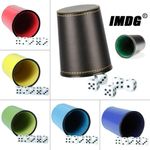 PU Leather Dice Cup with Dices Flannel Trumpet Style Bar KTV Game Set FREE SHIPP