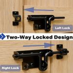 Heavy Duty Sliding Gate Latch Bolt Lock Black Metal for Outdoor Indoor Shed