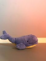 Jellycat Wilbur Whale Plush Soft Toy Grey Cream blue new without tags