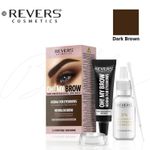 Henna Eyebrow Eyelash Tint Lasting Brow Dye Paint Cream Full Kit Set- DARK BROWN