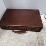 Vintage Small Brown Suitcase Travel Case 39x26x9cm Storage Box Luggage