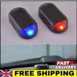 Solar Power Car LED Fake Dummy Alarm Warning Security Anti Theft Flashing Light