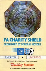 1984 F.A. CHARITY SHIELD EVERTON V LIVERPOOL @ WEMBLEY NEAR MINT COND