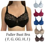 Ladies Marks Amelia Full Cup Bra Underwired Black White Nude Fuller Bust F-J New