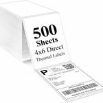 4x6 Fanfold fits MUNBYN Thermal Labels Label Printer, Fan-fold Fanfold / 500pcs