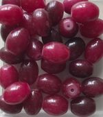 Pack of 10 Pink Barrel Shaped 15mm Jade Beads for Jewellery Making  (IN02)