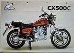 HONDA CX500C-B Motorcycle Custom Tourer Sales Specification Leaflet Dec 1980