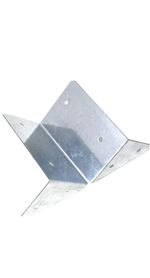 8 Pack 100mm ARRIS RAIL BRACKETS GALVANISED FENCE POST SUPPORT FENCING BRACKET