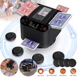 2in1 Automatic Card Shuffler and Dealer Machine 360° Rotating Deal Poker Sorter