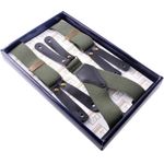 Men's Vintage 6-Button Leather Suspenders Heavy Duty Braces Geniune Leather