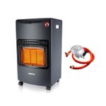 Gas Heater Portable Indoor Heater 4.2KW Butane Gas Space Heater Regulator & Hose