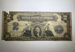 1899 $2 TWO DOLLARS SILVER CERTIFICATE CURRENCY NOTE