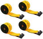 (4 Pack) Kinedyne 4" x30' Winch Straps w/Flat Hook, WLL 5400 Trailer Flatbed Ti…