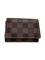 LOUIS VUITTON Card Case Envelop Cult De Visit Damier Ebene BRW Men's Used