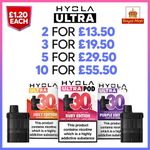 Hyola Ultra 30K Pod Refills Prefilled 30000 Puffs 20mg Nic Salt Juice 30 Flavour