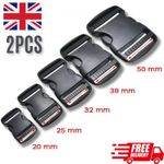 20/50mm Plastic Release Buckle Fastener Backpack Side Release Clip Webbing Strap