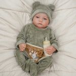 18 Inch Reborn Baby Boy Doll – Open Eyes Realistic Newborn with Full Vinyl Body