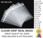 Grip Seal Bags Resealable Self Lock Polythene Plastic Clear Poly Mix ALL SIZES