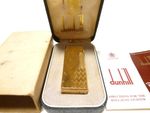 Dunhill Rolla gas lighter Gold Herringbone with Box