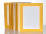 Picture Folder / Concertina for 50 Photos 15x20 - Yellow on White Base - CG150W