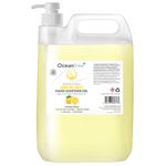 Hand Sanitiser Gel Sanitizer 70% Alcohol - 5L + Pump - Lemon Zest - Ocean Free