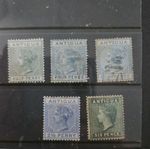 ANTIGUA SMALL COLLECTION OF 5X STAMPS MINT AND USED 