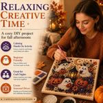 3D Pearl Painting Halloween Ghost Pearl Art DIY Kit, Kit for Adults,Cute Spooky