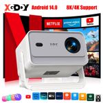 XGODY Android 14.0 Projector Auto Focus 4K FHD 1080P WiFi Bluetooth Home Theater