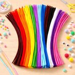 Chenille Craft Stems Pipe Cleaners 30cm Assorted Colours 10-100 Stems