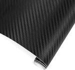 Black 3D Carbon Fibre Vinyl Car Wrap Film Sticker Air Bubble Free
