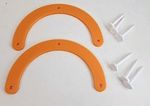 Archery Foot Markers (Orange) Feet Floor Markers with 6 White Target Pins