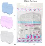 2 4 6 8 Pair of Babies SOFT Anti Scratch MITTENS GLOVES Boys Girls Baby Cotton