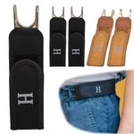 2pc Metal Hook Elastic Belt Unisex Buckle-less Invisible Waist Belt Closure