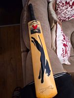 Slazenger V100 Protege Cricket Bat Signed Autographed Bat