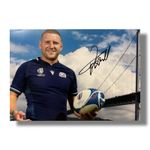 Signed FINN RUSSELL A4 Photo - Scotland Rugby Memorabilia - COA & Photo Proof