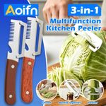 NEW 2 in 1 Multi-Functional Vegetable Peeler for Kitchen Stainless Steel Peeler
