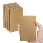 4 Pack A6 Notebook, A6 Journal Mini Notebook Pocket Kraft,Kraft Tone
